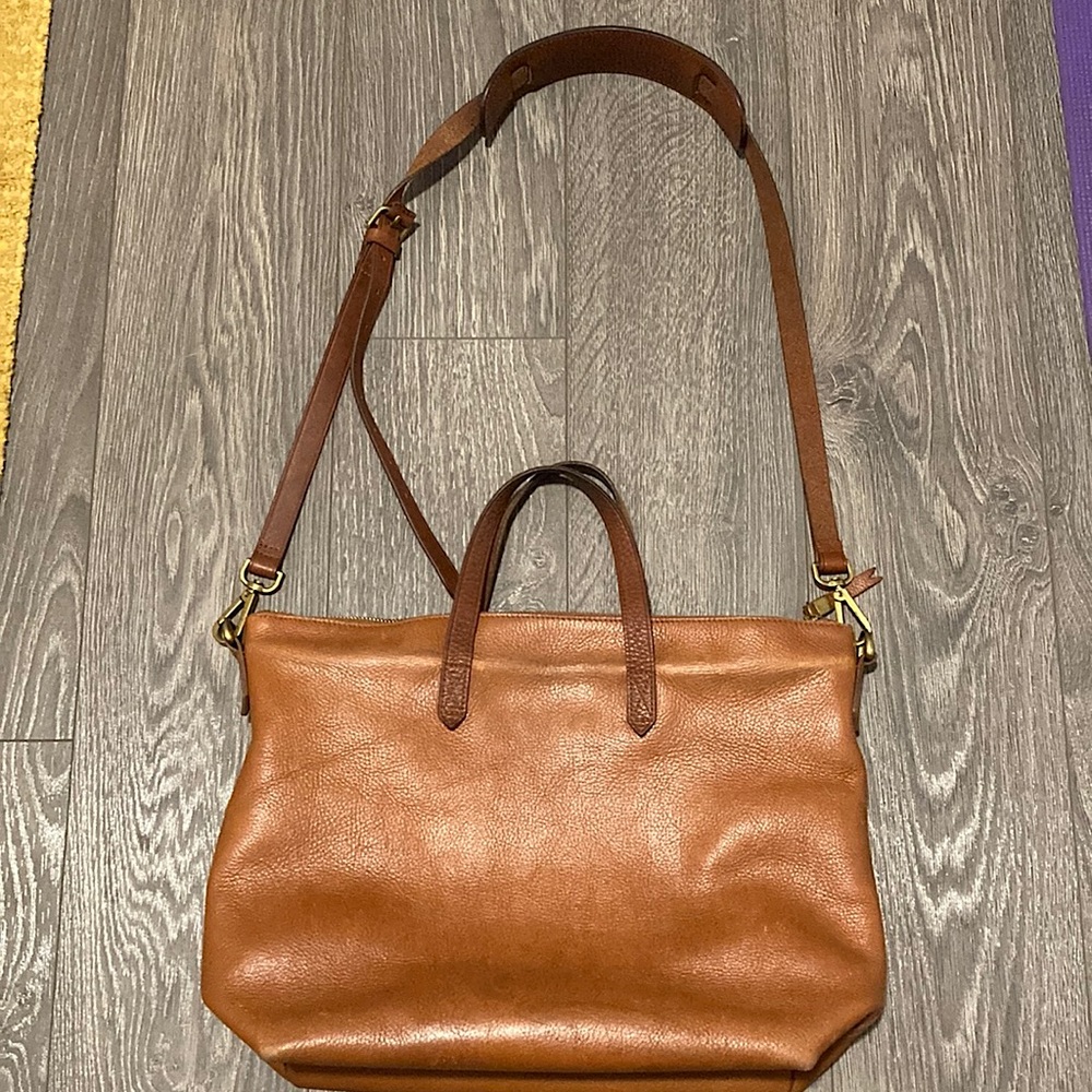Madewell zip top transport tote